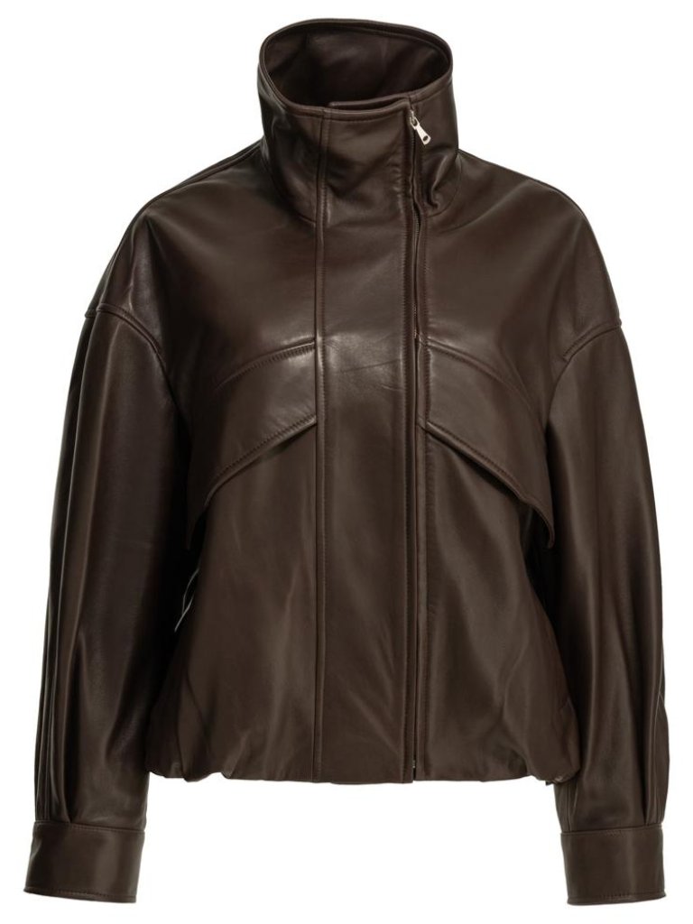 Nour Hammour Roland Leather Jacket Tag Size S Women